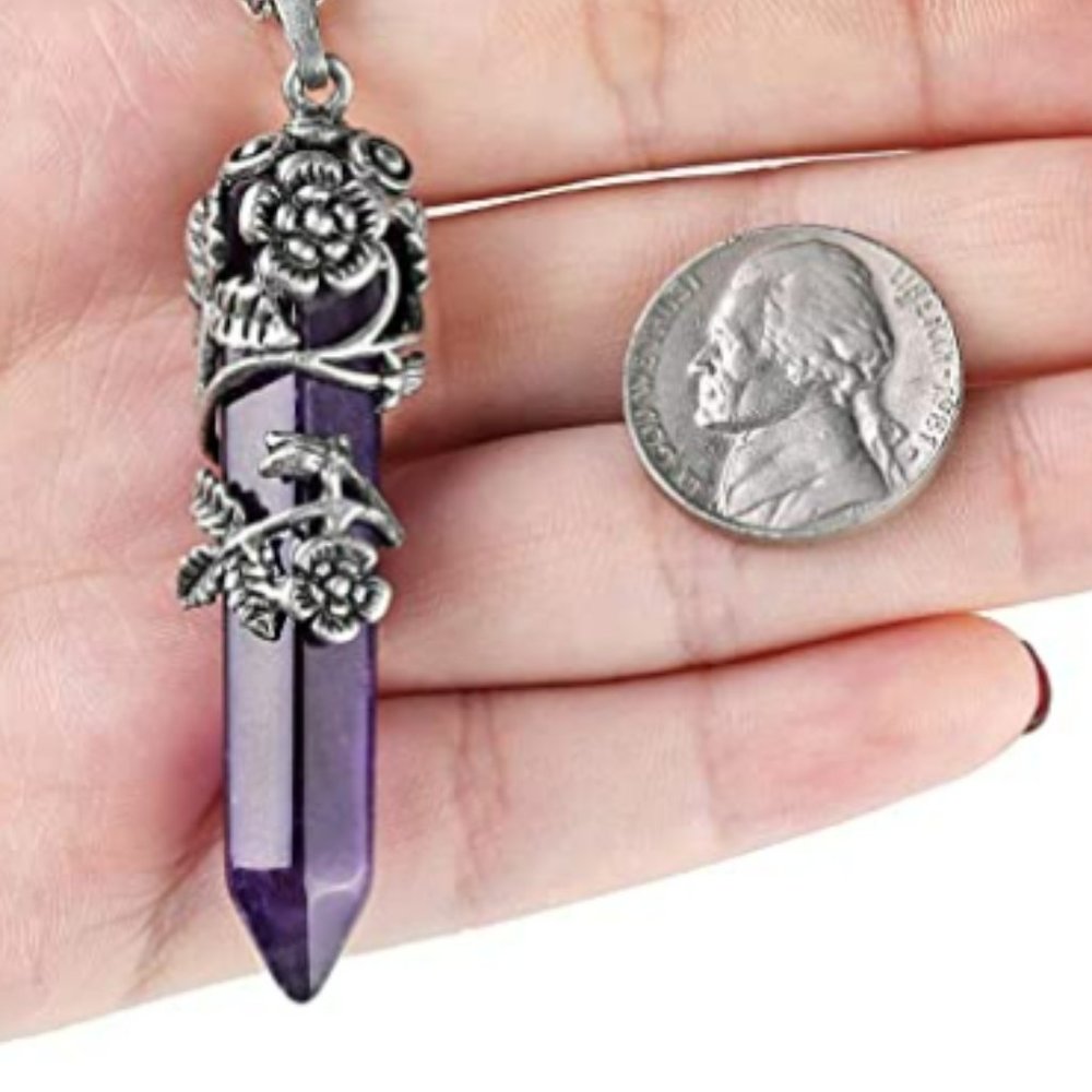 Urban Outfitters Brand Purple Crystal Pendant